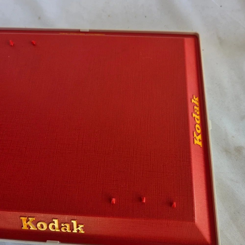 NOS Vintage Kodak Stacking Display Case Red Base Factory Wrapped Clear Top Rare